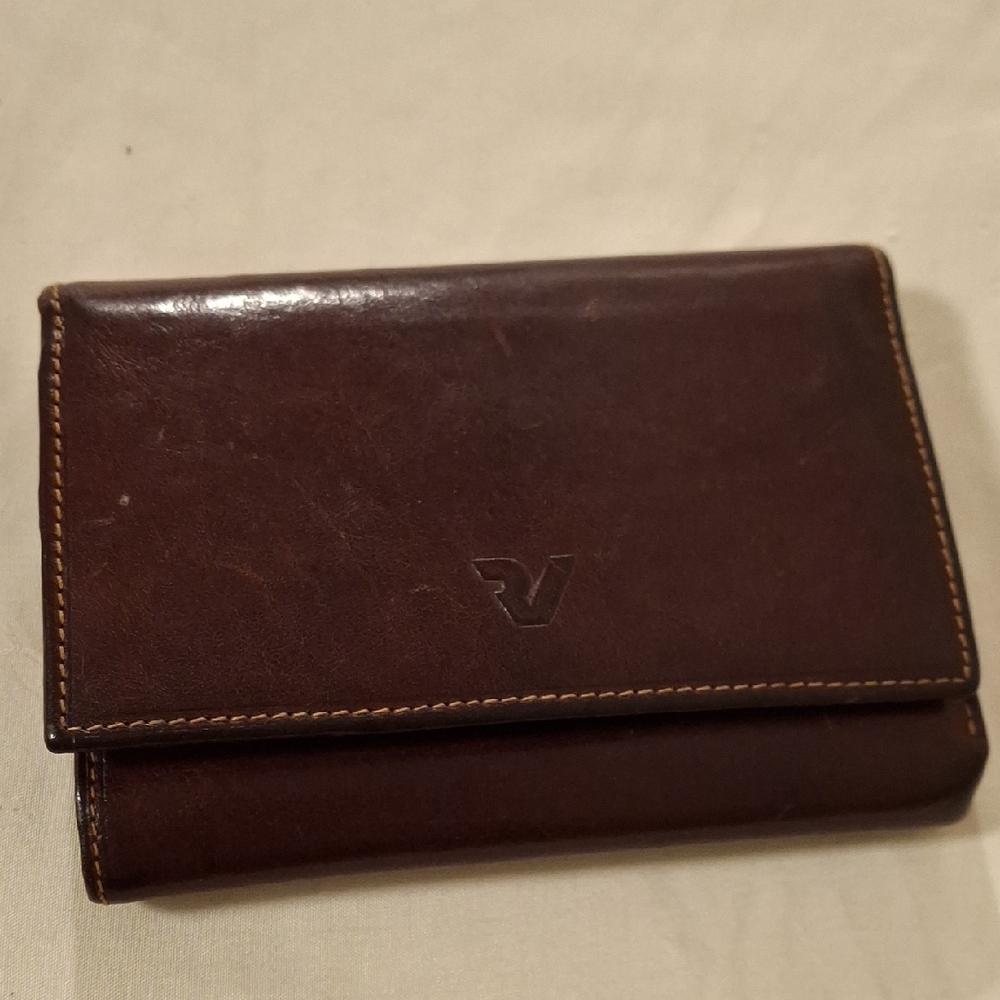 Roncato Brown Leather Wallet Italian Leather